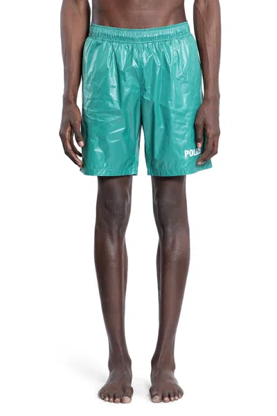Vetements Man Green Swimwear