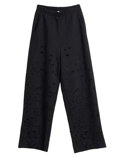 Vetements Man Pants Black Size L Cotton, Polyester