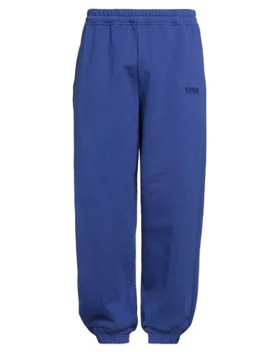 Vetements Man Pants Blue Size Xl Cotton, Elastane