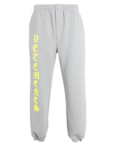 Vetements Man Pants Light Grey Size S Cotton, Polyester