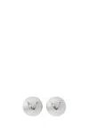 Vetements Fancy-v-button-clip-earrings In Silver