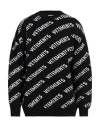 Vetements Signature Pattern Merino Wool Sweater In Black