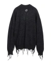 Vetements Two-tone Oversized Wool Sweater In Black