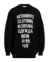 Vetements Intarsia-knit Logo Jumper In Black