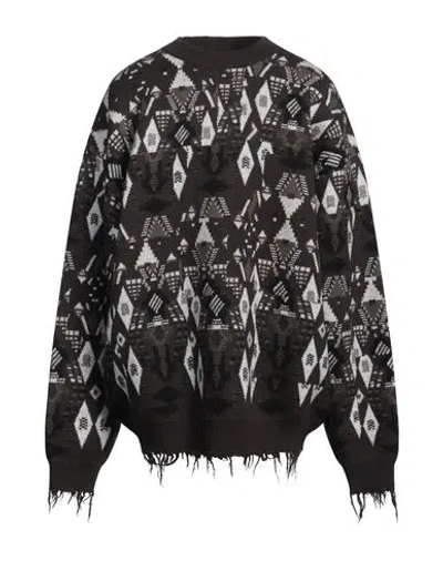 Vetements Man Sweater Dark Brown Size M Merino Wool