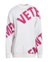 Vetements Man Sweater Ivory Size S Merino Wool In White