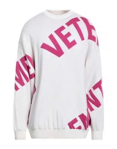 Vetements Man Sweater Ivory Size S Merino Wool In White