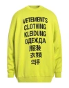 Vetements Man Sweater Lime Green Size S Merino Wool