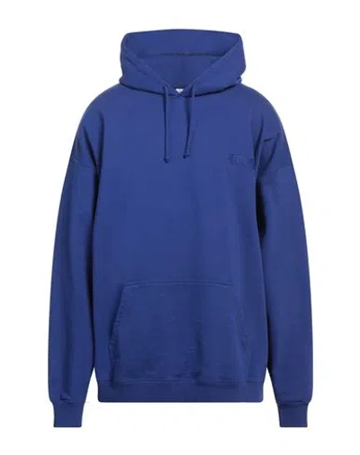 Vetements Man Sweatshirt Blue Size S Cotton, Elastane, Polyester