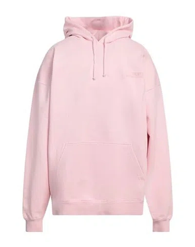 Vetements Man Sweatshirt Pink Size L Cotton, Elastane