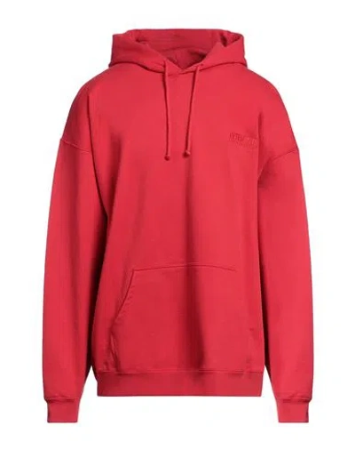 Vetements Man Sweatshirt Red Size Xl Cotton, Elastane