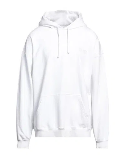 Vetements Man Sweatshirt White Size S Cotton, Elastane