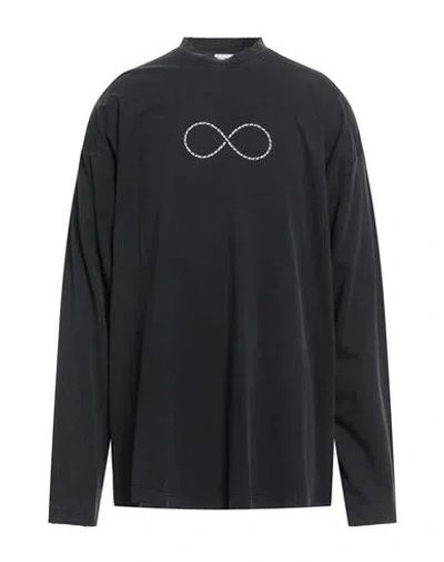Vetements Man T-shirt Black Size L Cotton, Elastane
