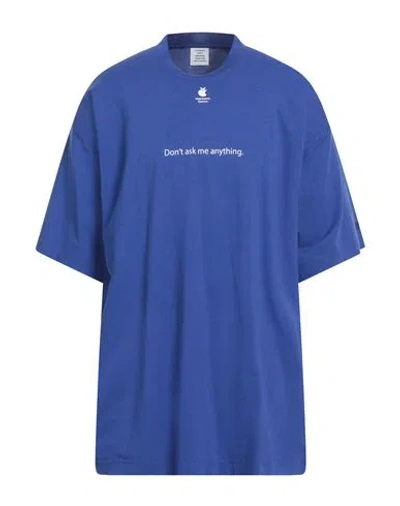 Vetements Man T-shirt Blue Size Xl Cotton