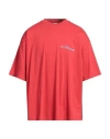 Vetements Man T-shirt Red Size Xl Cotton In Red
