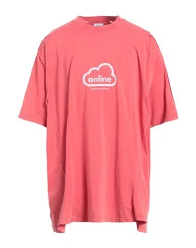 Vetements Man T-shirt Red Size Xl Cotton