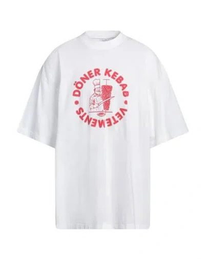 Vetements Man T-shirt White Size Xl Cotton