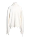 Vetements Man Turtleneck White Size S Merino Wool In White