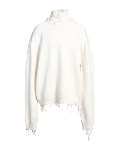 Vetements Man Turtleneck White Size S Merino Wool