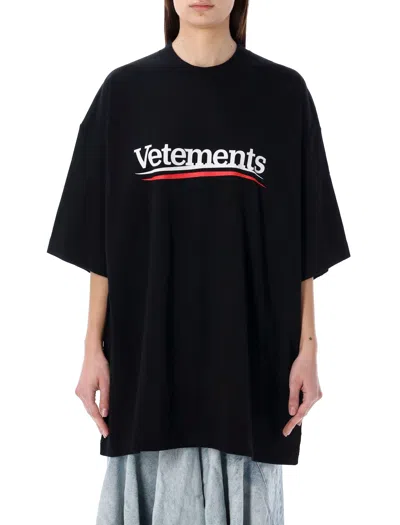 Vetements Men's Campaign Logo T-shirt In Black