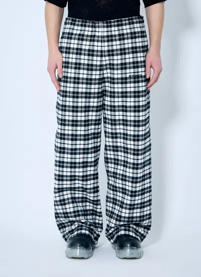 Vetements Men Metalized Wrinkled Pyjama Pants In Black