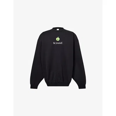 VETEMENTS MENS VETEMENTS BE YOURSELF RELAXED-FIT COTTON-BLEND SWEATSHIRT