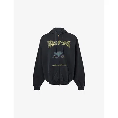VETEMENTS MENS VETEMENTS PANDAEMONAEON RELAXED-FIT COTTON-JERSEY HOODIE