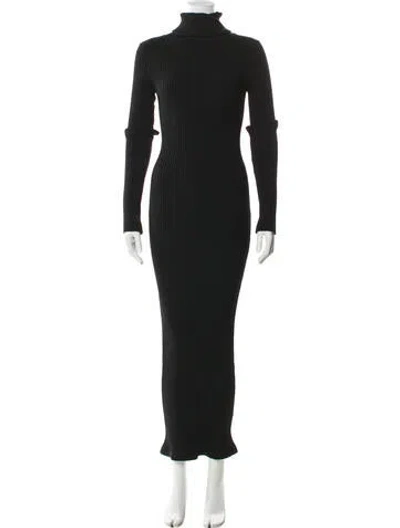 Pre-owned Vetements Merino Wool Long Dress In Black
