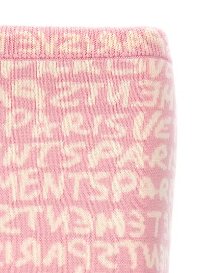 Vetements Merino Wool Long Women's Skirt In Pink