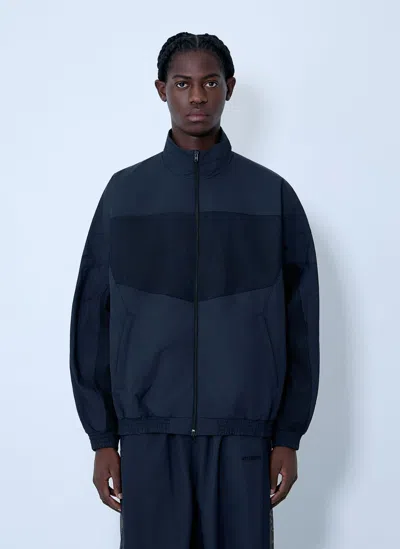Vetements Mesh Panel Track Jacket In Blue