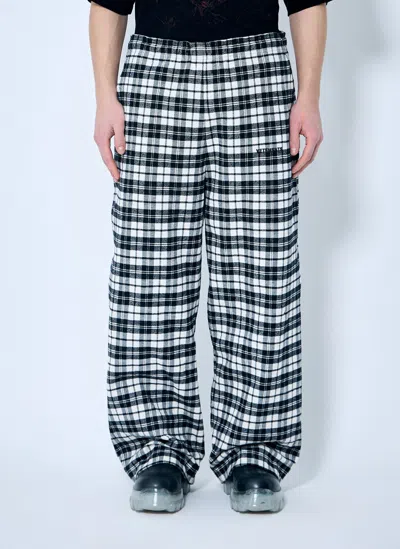 VETEMENTS METALIZED WRINKLED PYJAMA PANTS