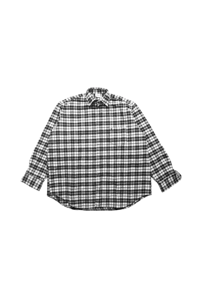 Vetements Metalized Wrinkled Pyjama Shirt Black Check
