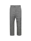 Vetements Metalized Wrinkled Tailored Pants Grey Check In Grey