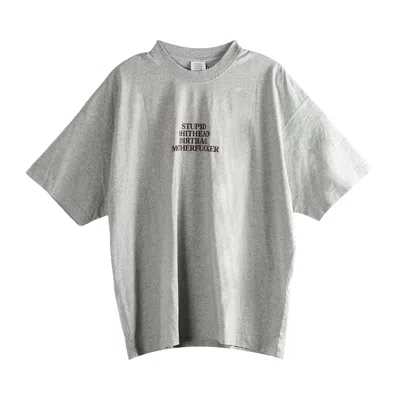 Pre-owned Vetements Mf T-shirt 'grey Melange' | Men's Size L In Gray