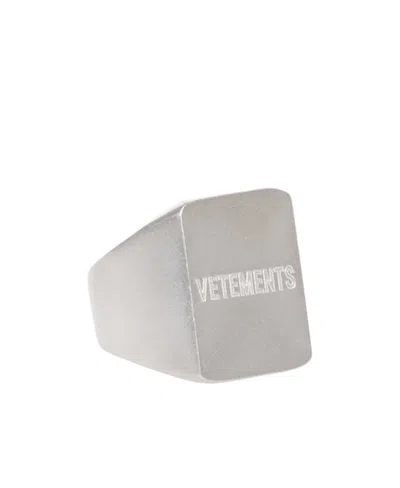 Vetements Microlabel Ring In Gray