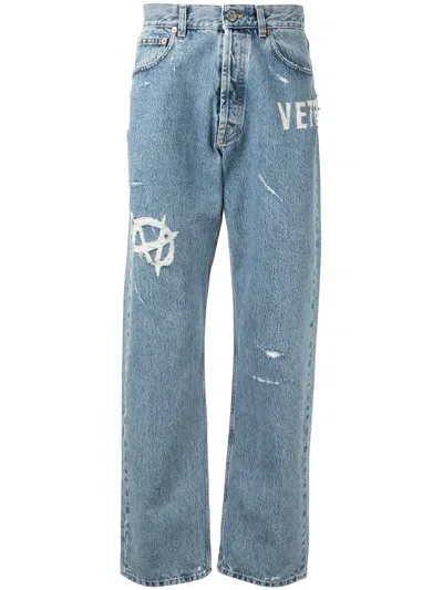 Vetements Mid-rise Straight Jeans In Blue