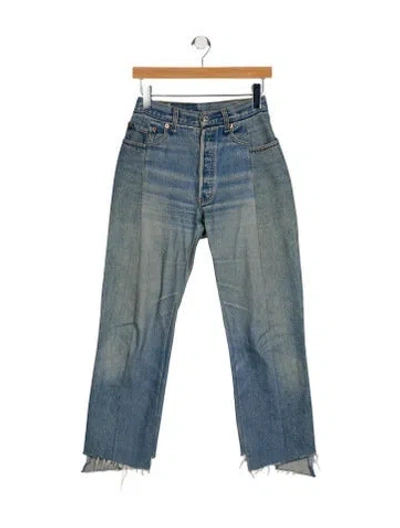 Pre-owned Vetements Mid-rise Straight Leg Jeans In Blue