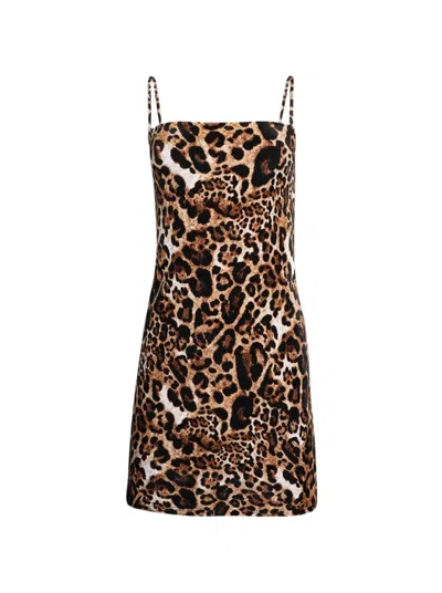 Vetements Mini Slip Dress In Brown