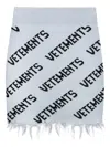 Vetements Monogram Frayed Mini Skirt In Multi