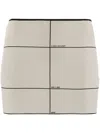 Vetements Motif-print Mini Skirt In Neutrals