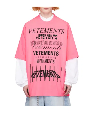 Vetements Multi Short-sleeved T-shirt In Pink