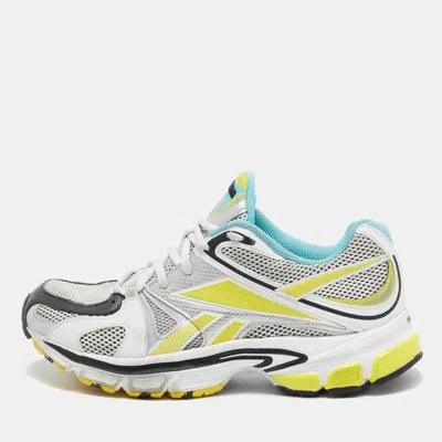 Vetements Multicolor Fabric And Leather Spike Runner Lace Up Sneakers