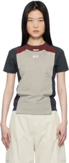 Vetements Layered T-shirt In Navy/bordeaux/grey M