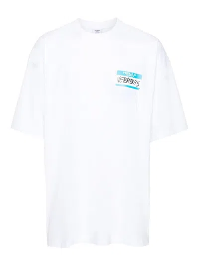 VETEMENTS MY NAME IS  COTTON T-SHIRT
