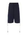 Vetements Navy Blue Oversized Sports Shorts In Black