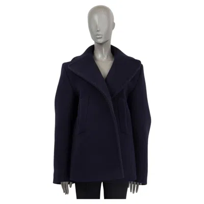 Pre-owned Vetements Navy Blue Wool 2018 Oversized Open Caban Jacket S