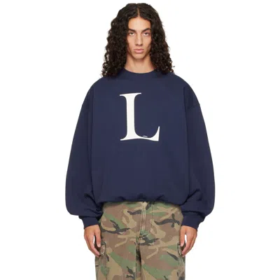 Vetements Navy 'l-esbian' Oversized Sweatshirt In Blue