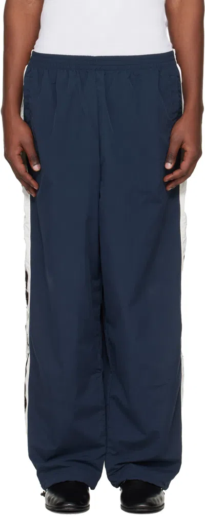 Vetements Navy Taped Track Pants In Blue