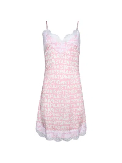 VETEMENTS VETEMENTS NIGHT GOWN MINI DRESS