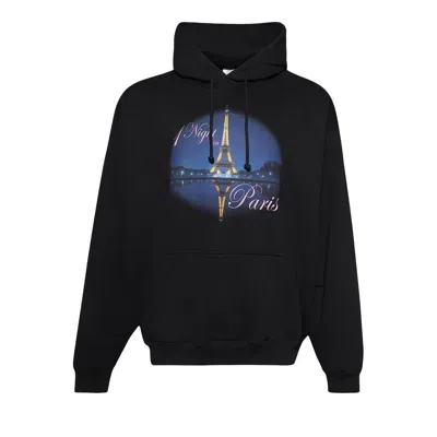 Pre-owned Vetements Night In Paris Oversized Hoodie 'washed Black' | Men's Size M
